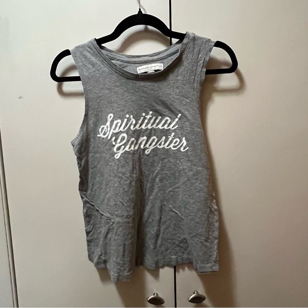 Spiritual Gangster Heather Gray Sleeveless Tee